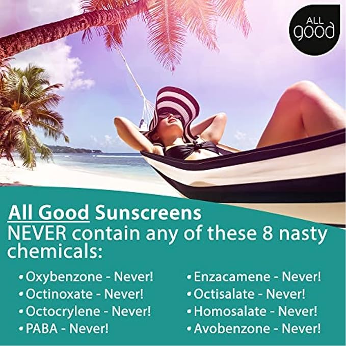 All Good Sunstick - Face Sunscreen, Water Resistant, UVA/UVB Broad Spectrum SPF 30+, Coral Reef Friendly - Beeswax, Zinc, Vitamin E, Shea Butter (Unscented)-GlimoraGlow