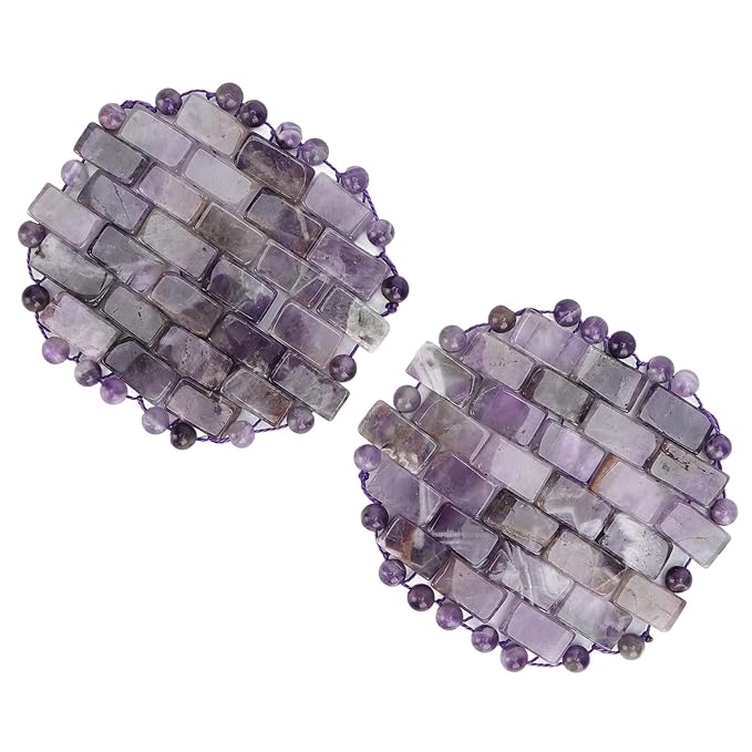 Jade Eye Mask, Amethyst Eye Pack Wrinkle Puff Elimination Dark Circles Fading Quartz Stone Eye Patch Jadestone Eye Massager Relieve Eye Fatigue-GlimoraGlow