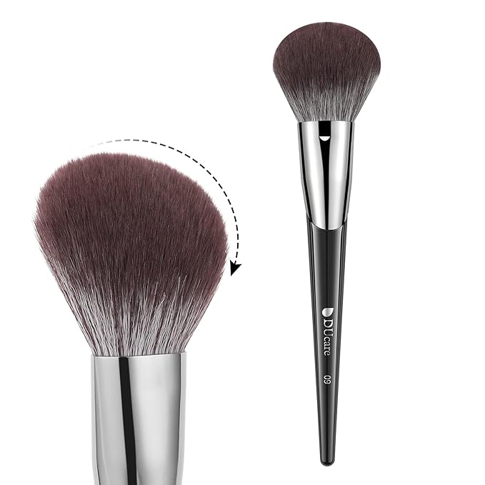 DUcare Powder Brush for Loose Powder - Fluffy Makeup Brushes with Soft Synthetic Bristles for Setting Powder/Blush/Highlighter, Large Face Makeup Brush for Flawless Application-GlimoraGlow