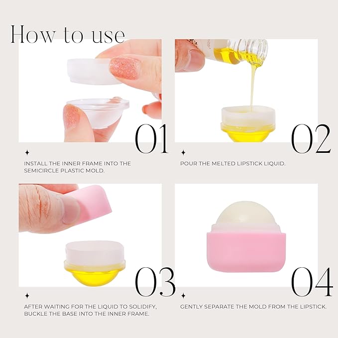 0.25 oz（7g） Empty Lip Balm Square Containers Tubes Lipstick 12 Pieces for Make Natural Lip Balm Lip Care - DIY & BPA FREE (Pink)-GlimoraGlow