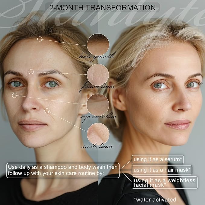 Natural Hair & Whole Body Bar Soap -Hair & Skin Treatment- Keratin & Collagen Peptides | Hair: Promotes Growth, Repair, Strength, Volume | Skin: Anti-Aging, Firm, Elasticity w/Organic Sulfur-GlimoraGlow