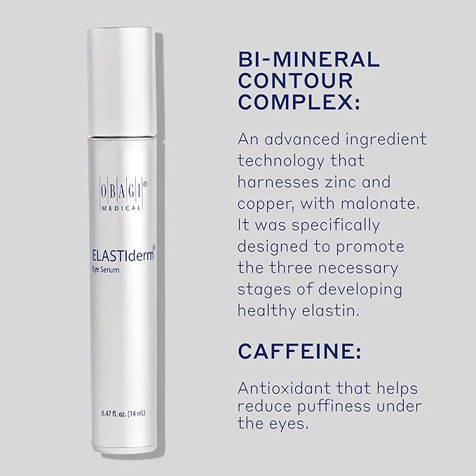 Obagi ELASTIderm Eye Serum – De-Puffing Serum with Caffeine and Bi-Mineral Contour Complex that Refreshes the Appearance of Skin Around the Eyes – 0.47 oz-GlimoraGlow