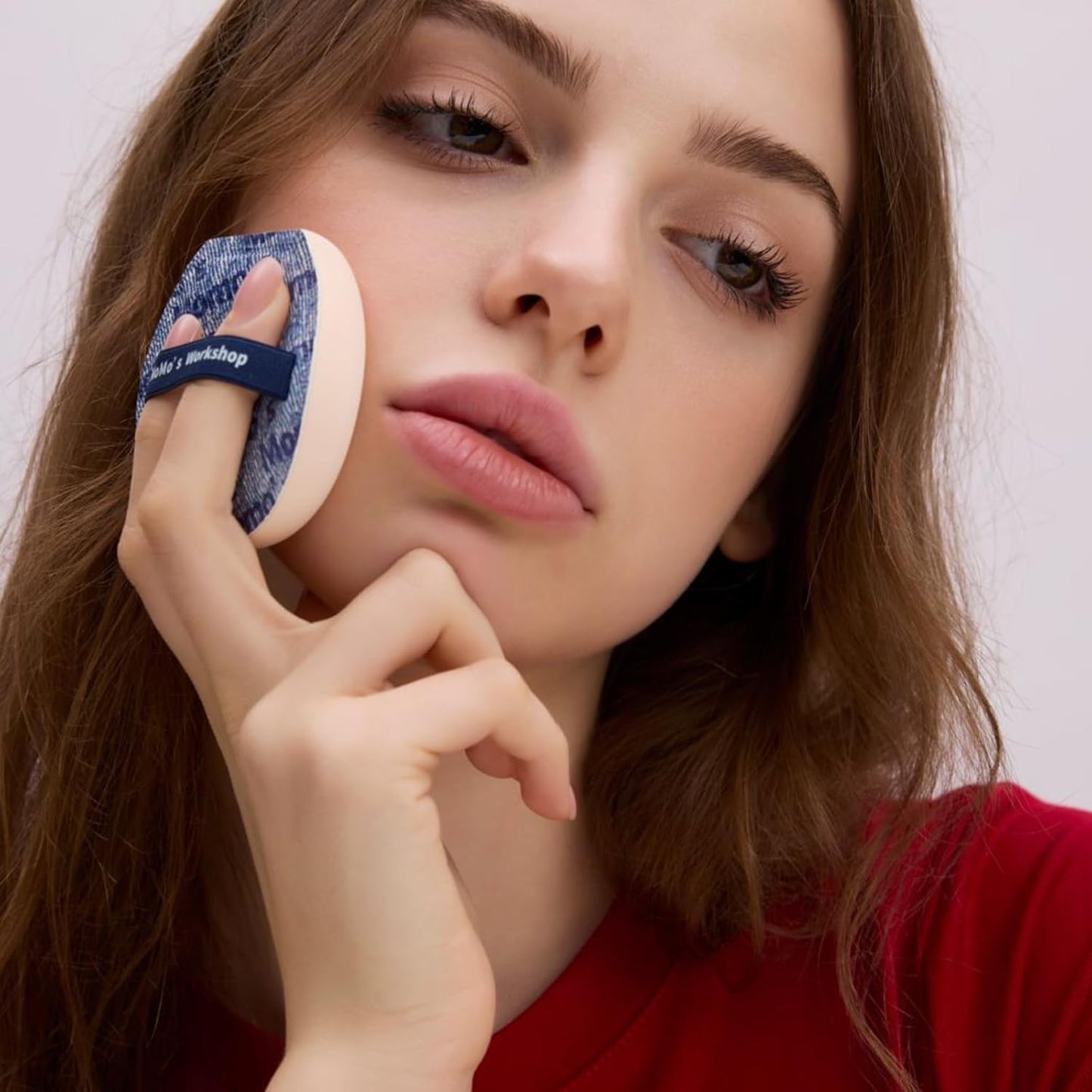 Momo's Workshop Makeup Sponge for Foundation, Soft Makeup Blending Puff Reusable, Foundation Puff for Natural Finish & Long-lasting 1PCS Blue-GlimoraGlow