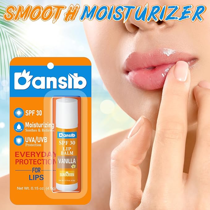 10 Pcs Sunscreen Lip Balms Bulk SPF 30 Lip Balms Stick with Sunscreen Employee Staff Appreciation Gifts Bulk Team Coworkers Christmas Party Gifts for Outdoor Travel Beach-GlimoraGlow