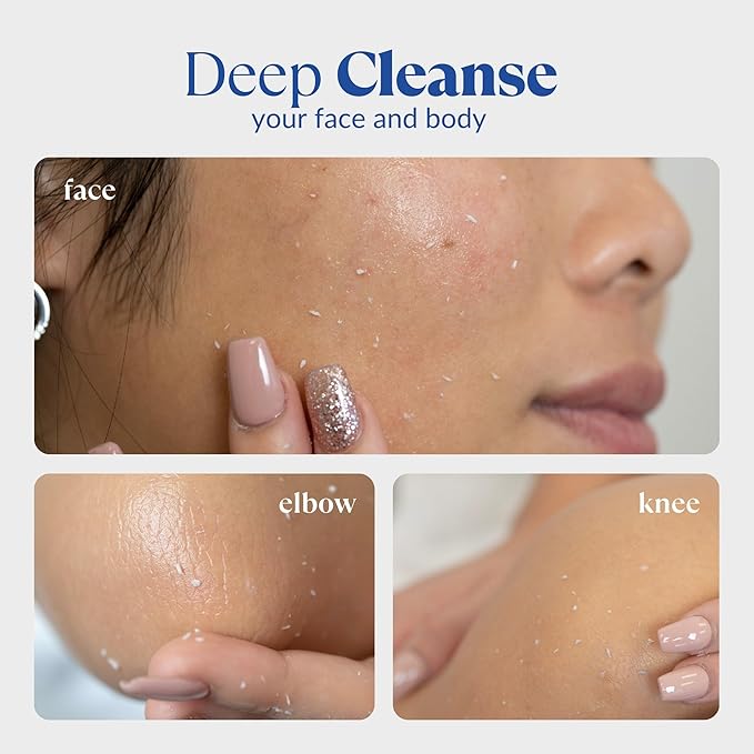 Cure by Toyo | Aqua Gel Gentle Exfoliator | Clear and Softer Skin | Non-Abrasive Face and Body Cleanser | Sensitive Skin | Big Size 8.82oz-GlimoraGlow