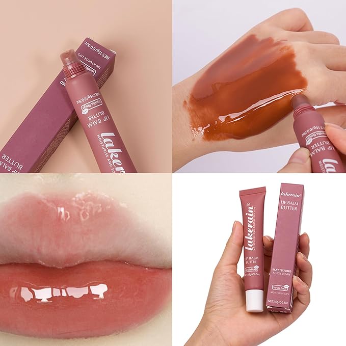 Hydrating Lip Gloss, High Shine Glass Finish Plumping Lip Gloss Moisturizing Lip Oil Shiny Jelly Liquid Lipstick Therapy Lip Moisturizer (4 Colors Set)-GlimoraGlow