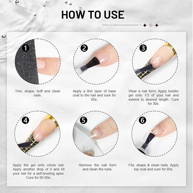 JODSONE 2Pcs 16.5ml Builder Gel Builder Nail Polish for Thickening Strengthener Building Extension and Keep The Nail Art Effect for A Longer Time and Nail Art Design Gift for Women-GlimoraGlow