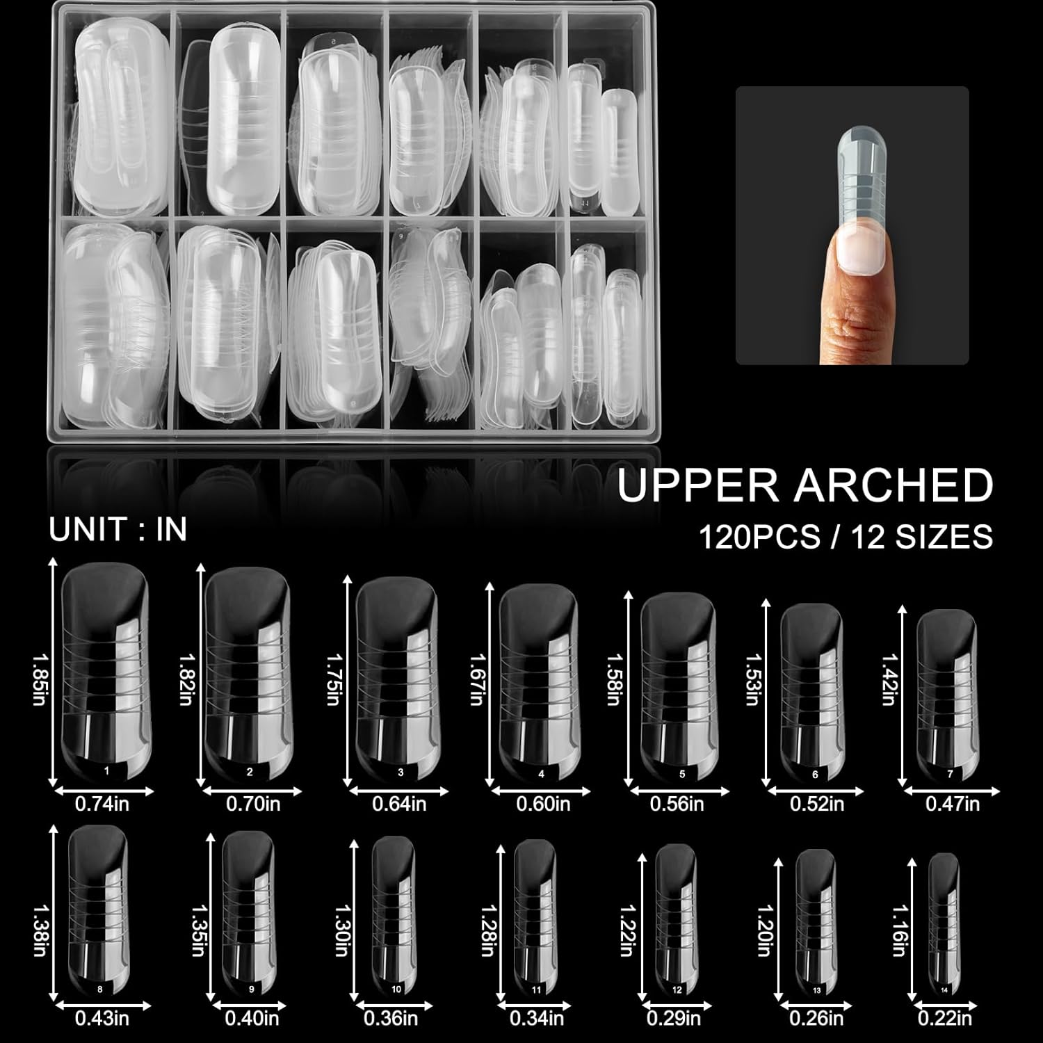 140Pcs Dual Nail Forms,Upturned Extension Poly nail gel Nail Forms Full Cover Reusable Nail Molds 14 Sizes for Nail Art Design Salon&DIY-GlimoraGlow