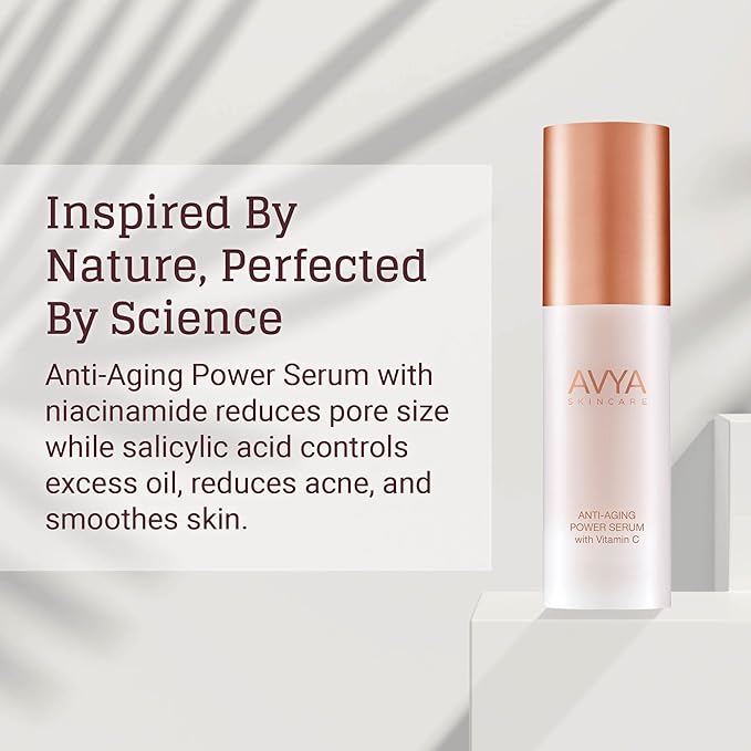 AVYA Anti-Aging Power Serum - Hyaluronic Acid Face Serum Plumps and Brightens Skin/Retinol Treatment Reduces Fine Lines and Boosts Collagen for Smoother Skin / 1oz (30ml)-GlimoraGlow