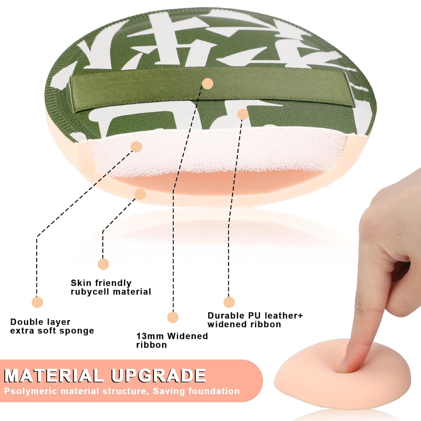 4 PCS Foundation Sponge, Korean Makeup Sponge Puff Teardrop Setting Powder Puff Face Makeup Cushion Puff Soft Beauty Blender Sponge for Concealer Liquid Cream and Powder, Beginner Friendly, Medium-GlimoraGlow