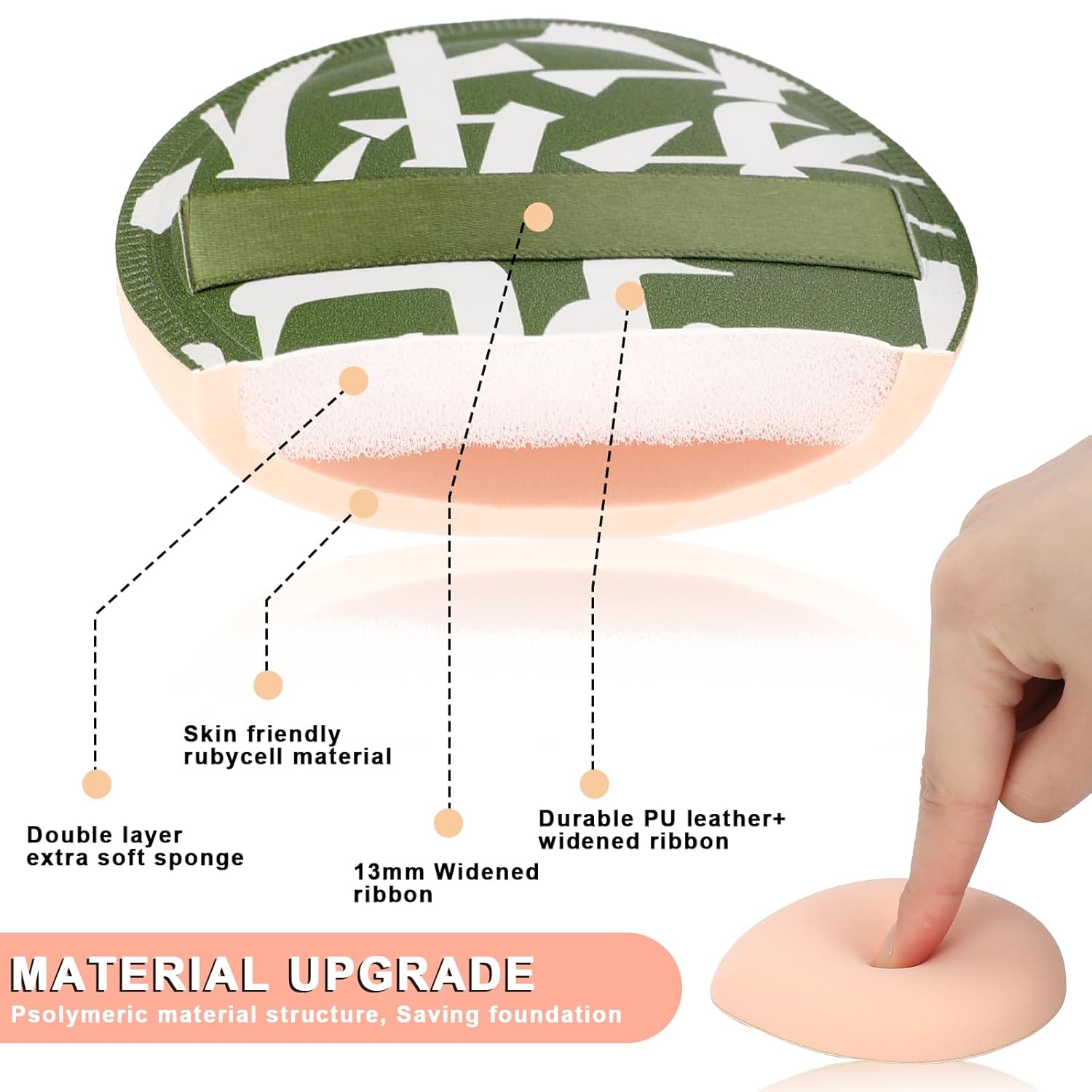 4 PCS Foundation Sponge, Korean Makeup Sponge Puff Teardrop Setting Powder Puff Face Makeup Cushion Puff Soft Beauty Blender Sponge for Concealer Liquid Cream and Powder, Beginner Friendly, Medium-GlimoraGlow