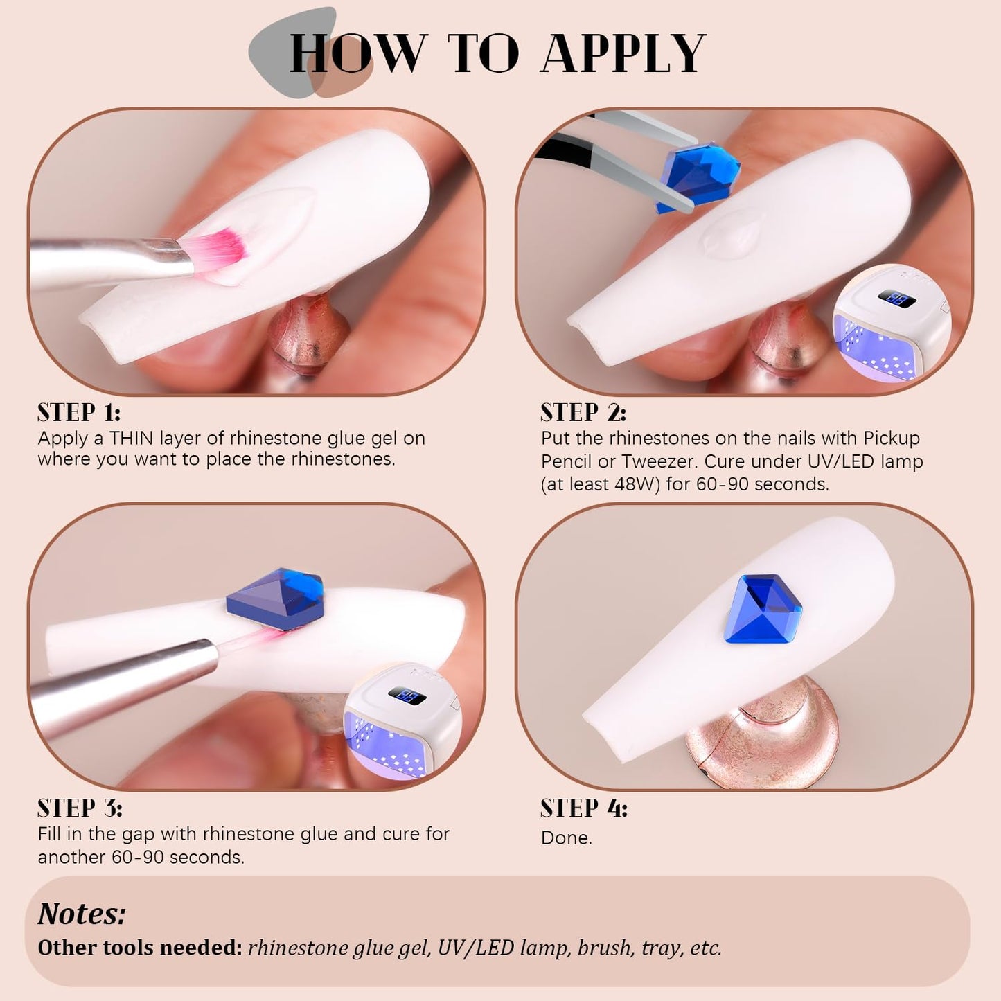 2060Pcs Royal Blue Glass Nail Rhinestones 60Pcs Multi Shapes Flatback Nail Gems + 2000Pcs 1.5-4mm Round Crystal, Manicure Nail Charms Diamond Gemstones for Acrylic Nails Decoration-GlimoraGlow