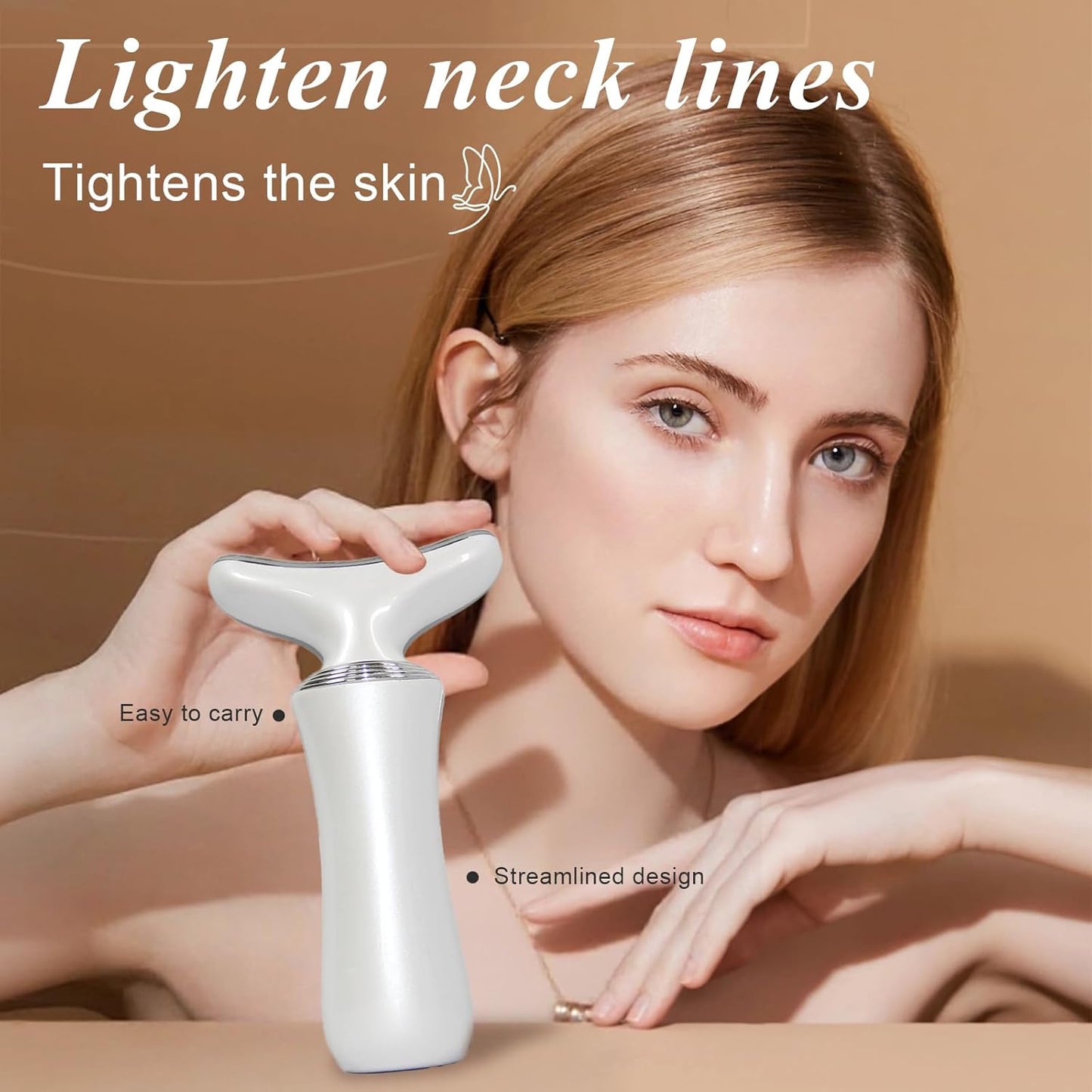 2025 New 7 in 1 Face Massager Tool, Red Light Therapy for Face and Neck, Portable Face Lift Device, Neck Massager for Double Chin Reducer-GlimoraGlow