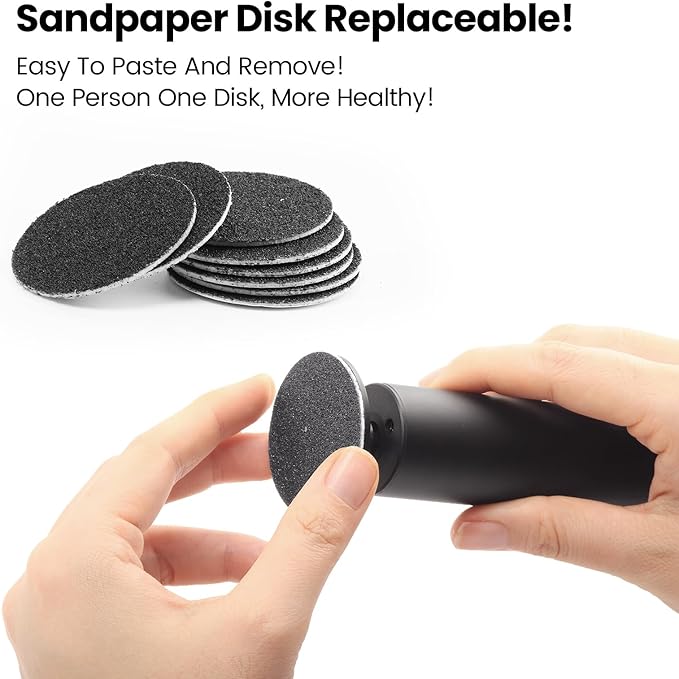 120pcs Replacement Sandpaper Refill Discs for Electric Foot File Callus Remover Tool for Men Women Dead Cracked Hard Skin (80 Grit+80 Grit)-GlimoraGlow