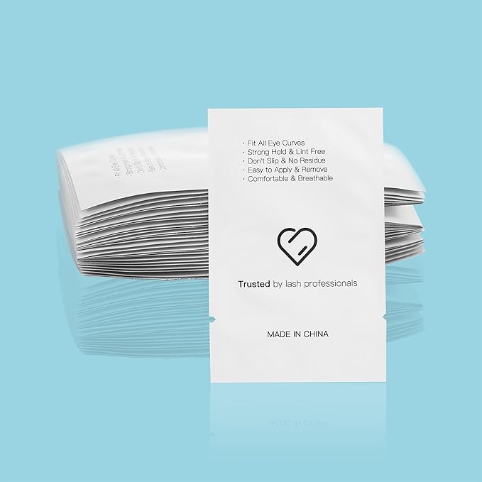 i-Laesh 100 Pairs Eye Pads for Lash Extensions - 100% Natural Aloe Vera Hydrogel Gel Under Eye Pads - Lint Free, Stick Well, Fits Most Eye Shapes Lash Extension Supplies Makeup Tools - Regular Shape-GlimoraGlow