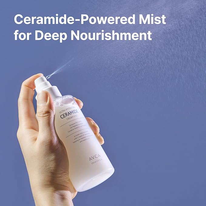 AVCA Ceramide Cream Mist for Deep Hydration and Dewy Glow 5.07 oz-GlimoraGlow
