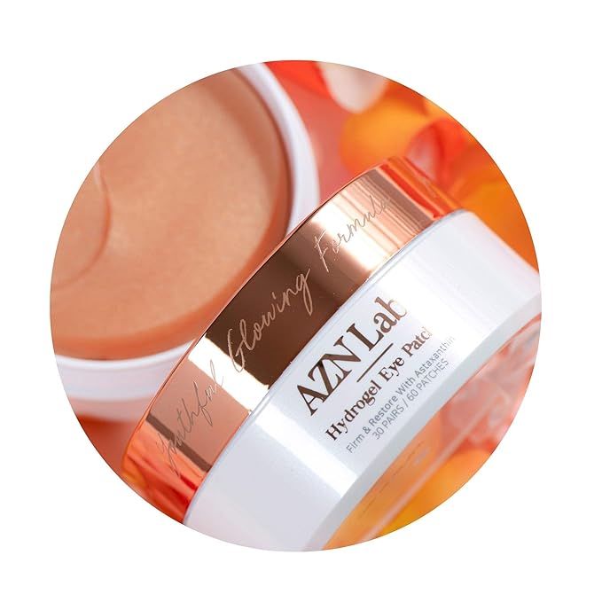 Hydrogel Eye Patches with Astaxanthin | Highly Effective For Reducing Wrinkles, Crows Feet, and Eye-Bags | Hydrating and Puffy Eye Mask Treatment | Contains Astaxanthin | 30 pairs / 60pcs-GlimoraGlow