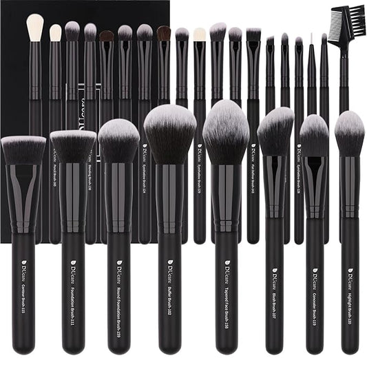 DUcare Professional Makeup Brushes Set 27Pcs Makeup Brush Set Premium Synthetic Kabuki Foundation Blending Face Powder Blush Concealers Eye Shadows Brushes-GlimoraGlow