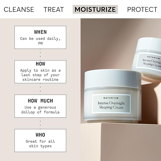 Naturium Intense Overnight Sleeping Cream Jumbo, Hydrating & Anti-Aging Face Moisturizer, 3 oz-GlimoraGlow