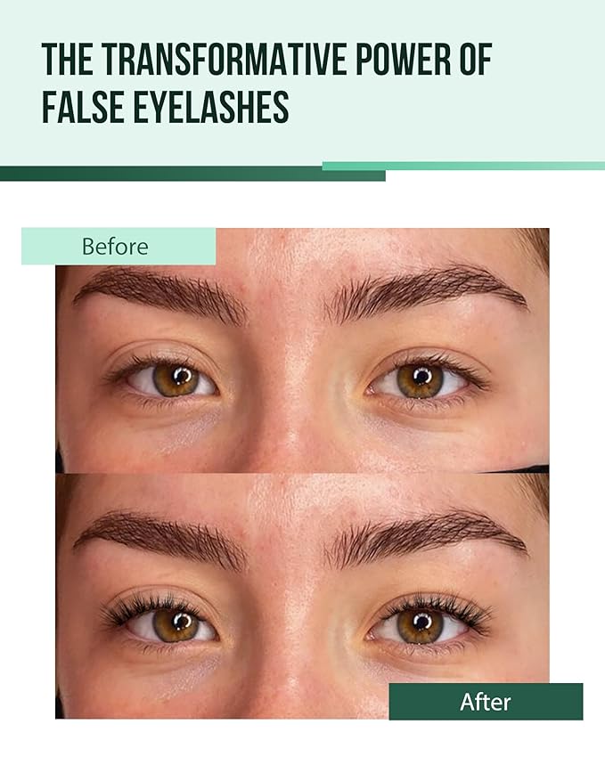 Cat Eye Lashes Natural Lashes Wispy False Eyelashes Fox Eye Lashes Natural Look False Lashes Pack 15MM 7 Pairs-GlimoraGlow