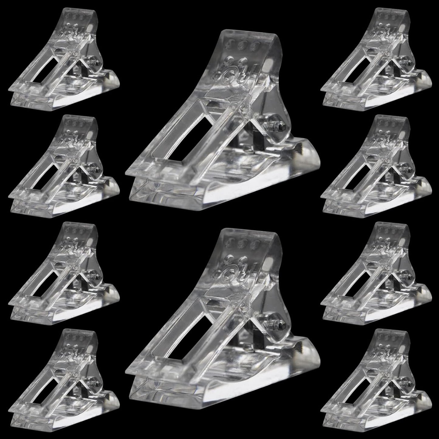 10 Pcs Nail Tips Clip for Quick Building Extension Nail Mold & Nail Tips,Plastic Transparent Dual Nail Form Extension Clip Builder DIY Manicure Nail Art Tool(Nail Clip)-GlimoraGlow