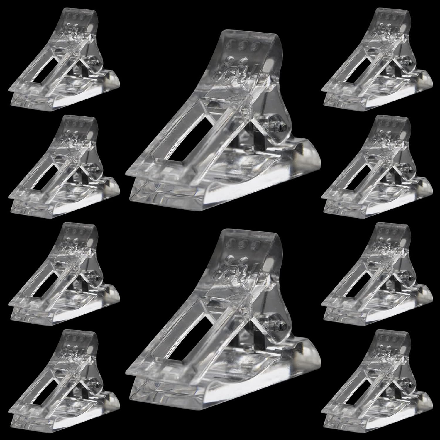 10 Pcs Nail Tips Clip for Quick Building Extension Nail Mold & Nail Tips,Plastic Transparent Dual Nail Form Extension Clip Builder DIY Manicure Nail Art Tool(Nail Clip)-GlimoraGlow