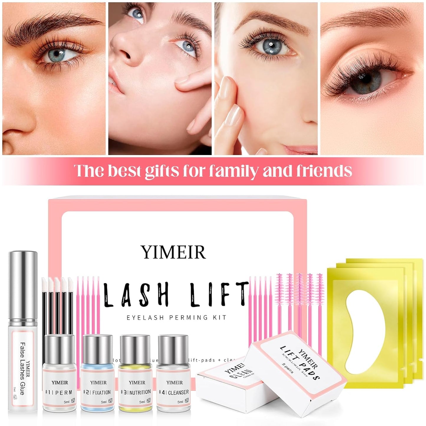 Lash Lift Kit Eyelash Perm Kit,Premium Home Lash Lifting Kit with Whole Tools,Lash Lifts,Lash Curling,Suitable for Salon(Upgraded Version)-GlimoraGlow