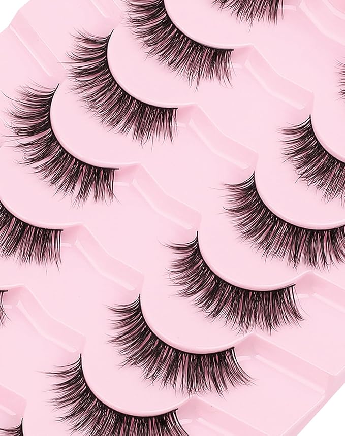 Natural Lashes Mink Natural Eyelashes False Eyelashes Natural Look False Lashes Wispy Eye Lashes Cat Eyelashes Fake Lashes KD01-GlimoraGlow