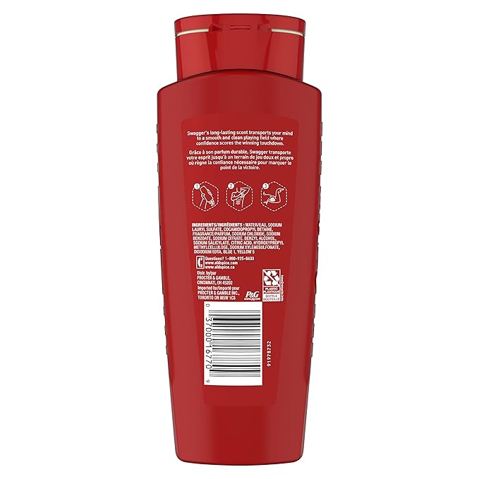 Old Spice Men's Body Wash Swagger Scent, 24/7 Shower Freshness, 16 Fl Oz (Pack of 4)-GlimoraGlow