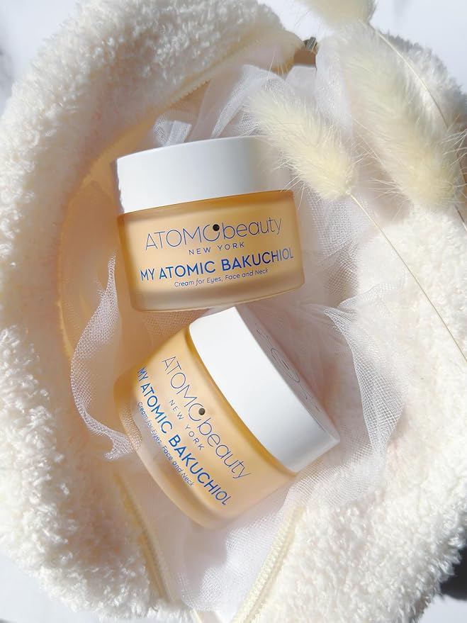 MY ATOMIC BAKUCHIOL Cream for Eyes, Face and Neck – Bakuchiol + Purified Quinoa Seed Polysaccharides | Anti-Aging, Lifting & Brightening | Retinol Alternative | Vegan & Dermatologically Tested – 45ml-GlimoraGlow