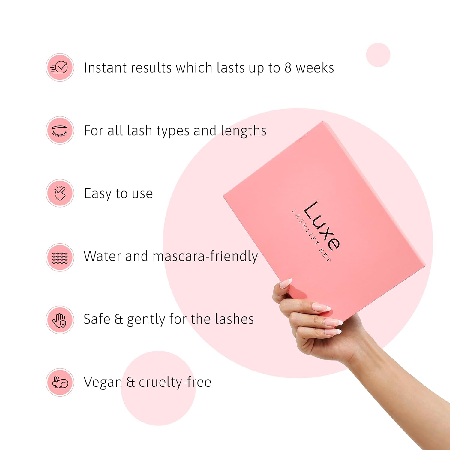 Luxe Lash Lift and Tint Kit – Professional Eyelash Lift and Tint Kit for At-Home Use – Keratin Lash Lamination, Lash Curling & Dye Kit – DIY Lash Perm and Tint Set – 3 Applications – Made in USA-GlimoraGlow