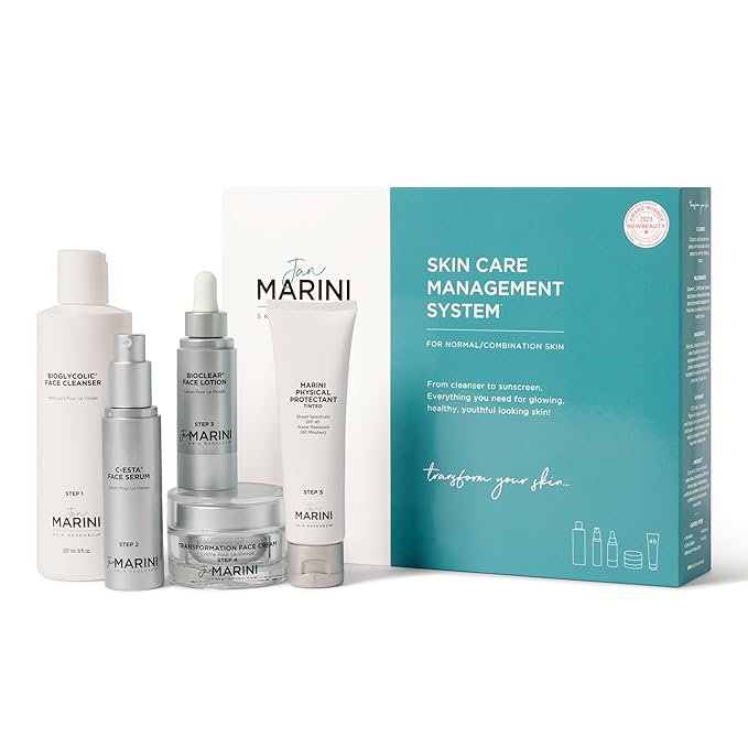 Jan Marini Skin Research Skin Care Management System - With Marini Physical Protectant Tinted SPF 45 - Normal/Combination Skin-GlimoraGlow