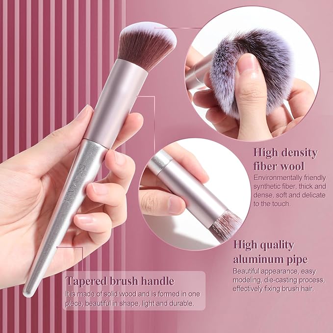 BS-MALL Makeup Brush Set 18 Pcs Premium Synthetic Foundation Powder Concealers Eye shadows Blush Makeup Brushes with black case-GlimoraGlow