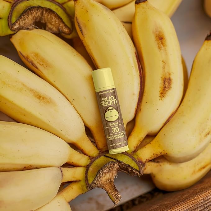 Sun Bum SPF 30 Sunscreen Lip Balm | Vegan and Cruelty Free Broad Spectrum UVA/UVB Lip Care with Aloe and Vitamin E for Moisturized Lips | Banana Flavor | 0.15 oz-GlimoraGlow