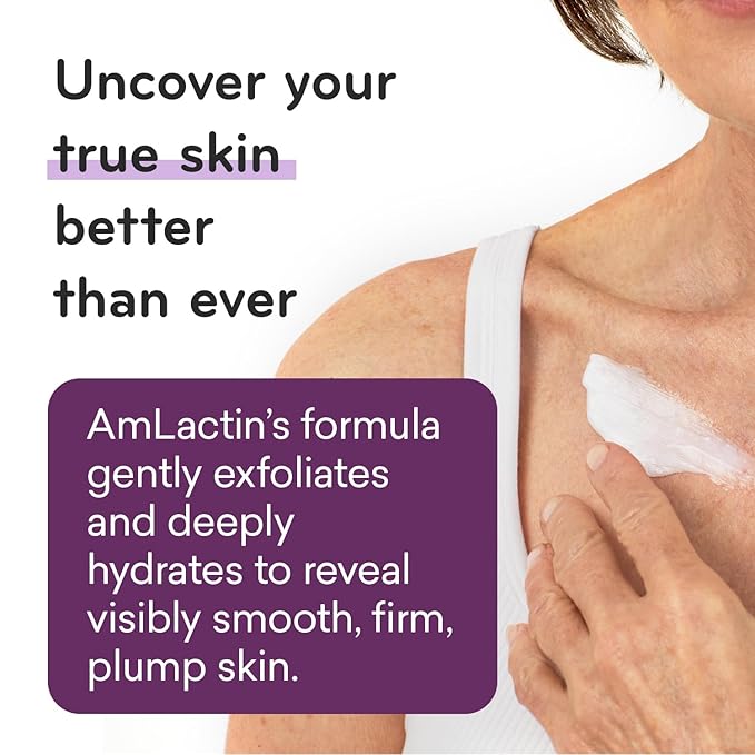 AmLactin Crepe Firming Cream - 12 oz Body Cream with 15% Lactic Acid - Exfoliator and Moisturizer for Crepey, Dry Skin (Packaging May Vary)-GlimoraGlow