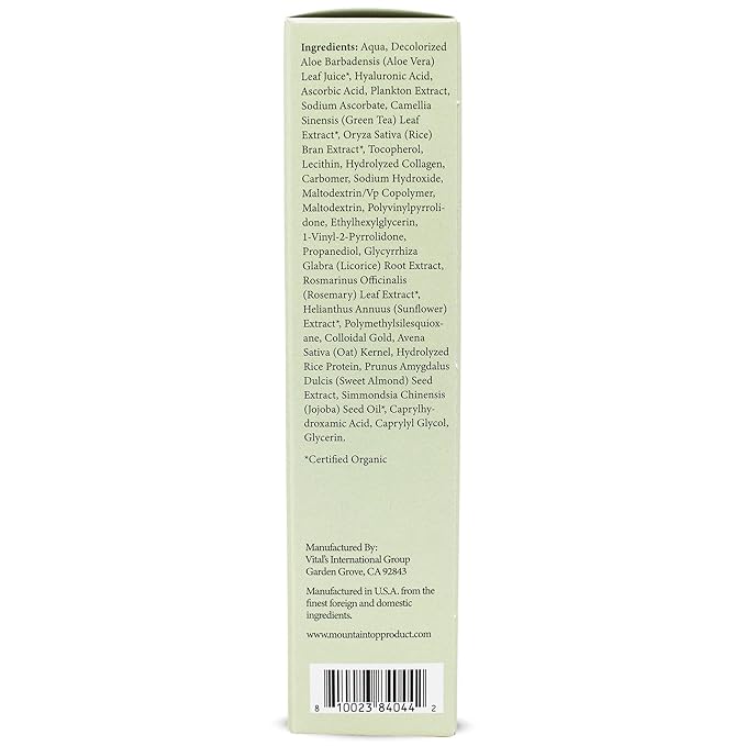 MOUNTAIN TOP Eye Serum Infused with 24K Gold, Vitamin C, Argan Oil, Hyaluronic Acid - For a Tighter Lift and Reduction in Appearance of Wrinkles, Fine Lines, and Dark Circles (1.7oz)-GlimoraGlow