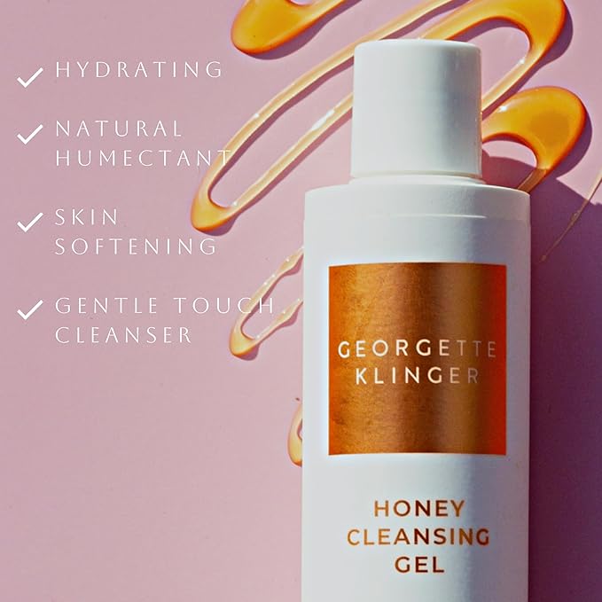 Georgette Klinger Honey Cleansing Gel - Gentle, Hydrating Cleanser, Daily Face Wash, Removes Dirt, Free Radicals with Moisturizing Manuka, Honeysuckle for Normal, Dry, Sensitive Skin - 6.7-GlimoraGlow