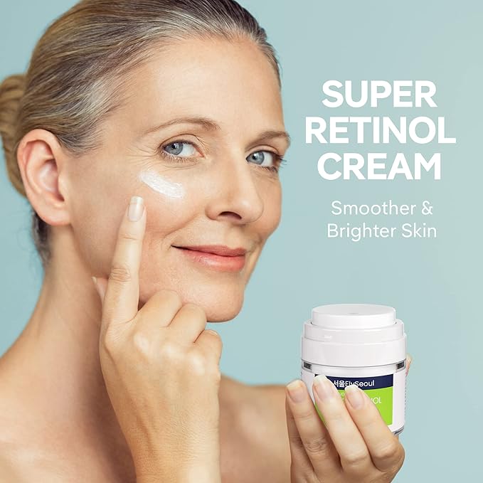 Retinol Cream for Face Korean Skincare: Anti-Aging Collagen Peptides & Hyaluronic Acid Face Cream for Women, 1.7 oz.-GlimoraGlow