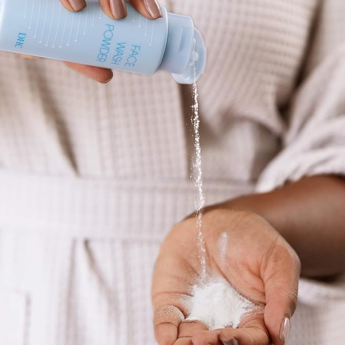 DHC Face Wash Powder, Luxurious Foaming Lather, Lightweight Powder Formula, Gently Exfoliates, Hydrating, Fragrance and Colorant Free, Ideal for All Skin Types, 1.7 oz. Net wt.