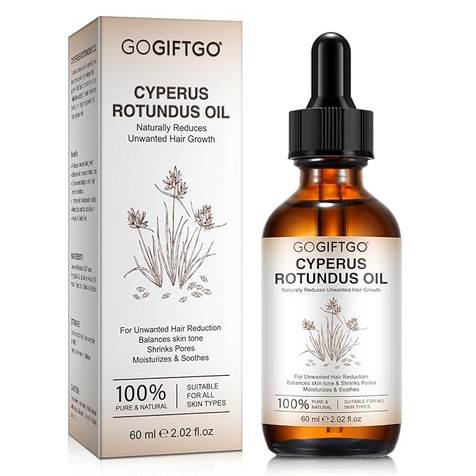 Cyperus Rotundus Oil,Cyperus Oil,Cyprus Rotundus Oil for Hair Removal,Cyperus Oil Natural, Soothing and gentle,Reducing Body Hair Growth,Smooth Skin & Hair Removal,60ml-GlimoraGlow