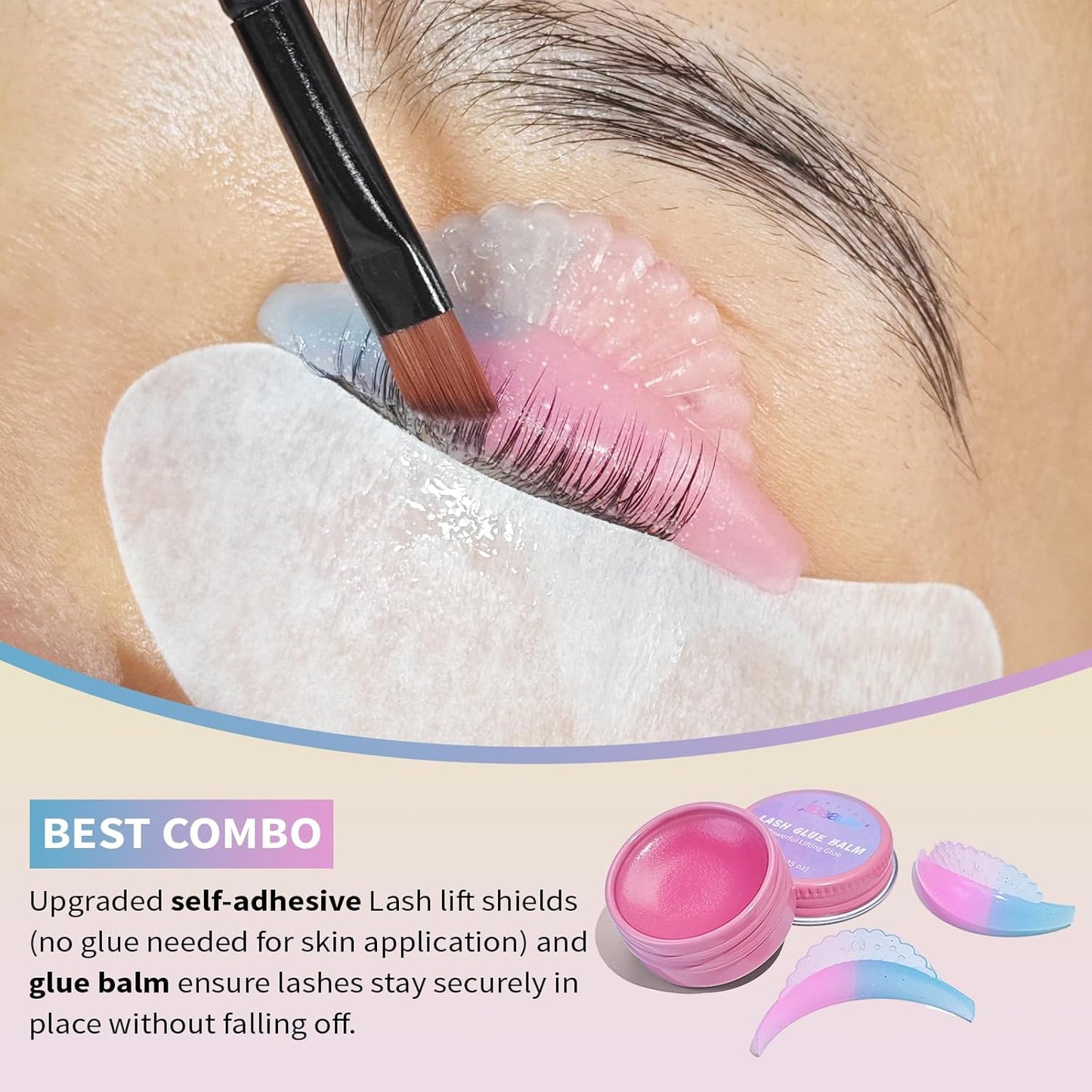 Libeauty Tube Design Lash Lift Kit with Glue Balm, Brow Lamination Kit, Easy to Apply for Salon and Beginner-GlimoraGlow