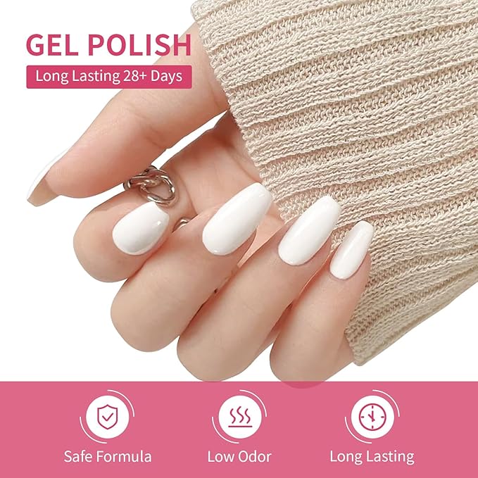 JODSONE 10ml 6 Colors Red Rose Pink Gel Nail Polish Set All Seasons Soak off U V Lamp Gel Manicure Set for Nail Art Long Lasting Valentine's Day Gifts for Her-GlimoraGlow