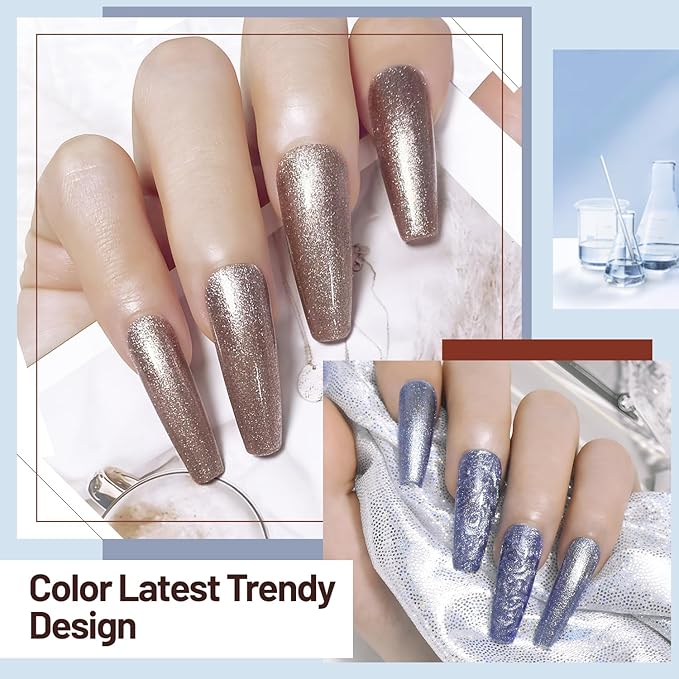 10ml Glitter Nail Polish Set 6 Colors Glitter Effect All Seasons Neutral Color Quick Dry Nail Polish Set for Women Salon DIY Nail Art-GlimoraGlow