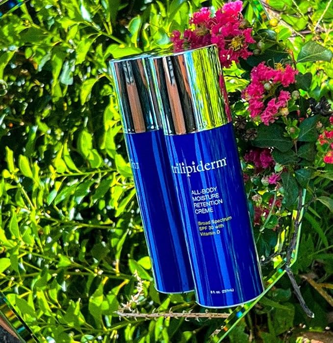 Trilipiderm All-Body Moisture Retention Crème with SPF 30, Vitamin D - 8oz Airless Pump Sunscreen-GlimoraGlow