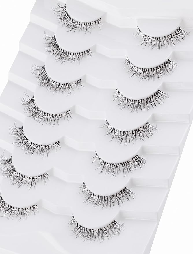 Natural Lashes Mink Natural Eyelashes False Eyelashes Natural Look False Lashes Wispy Eye Lashes Cat Eyelashes Fake Lashes KD292-GlimoraGlow