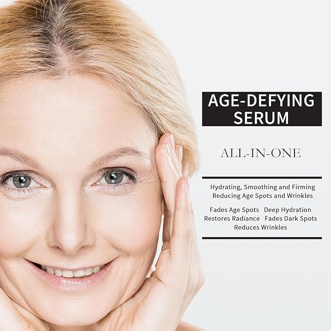 Vitamin C Retinol Serum for Face, Brightening & Anti-Aging with Hyaluronic Acid, Vitamin E, Peptides, Collagen - Hydrates, Firms, Lifts, Smooths, Targets Age Spots, Wrinkles, 1.7 Fl Oz-GlimoraGlow