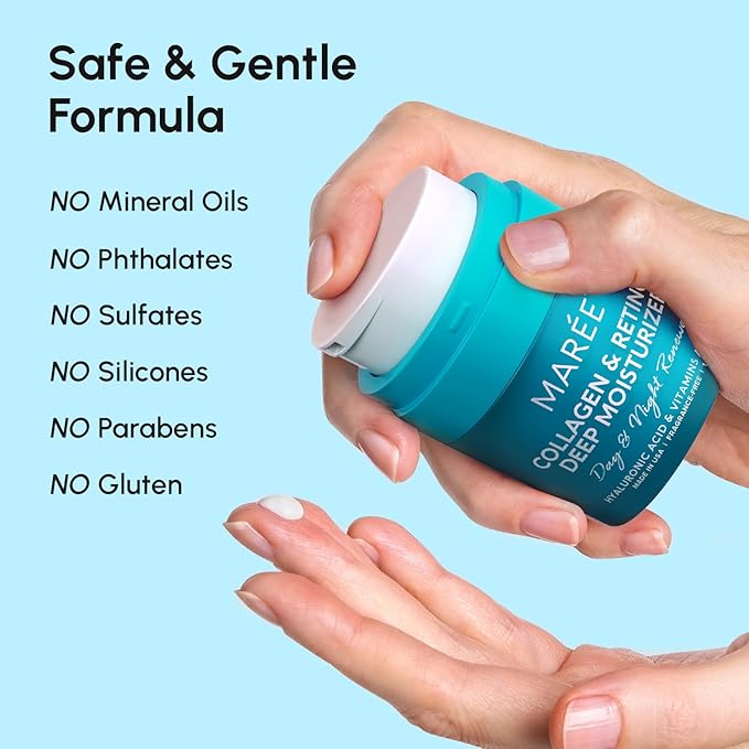 MAREE Face Moisturizer Retinol Cream for Face - Wrinkle Cream for Women - Anti Aging Face Cream - Facial Moisturizer with Collagen - Crema Hidratante Para la Cara for Skin Tightening-GlimoraGlow