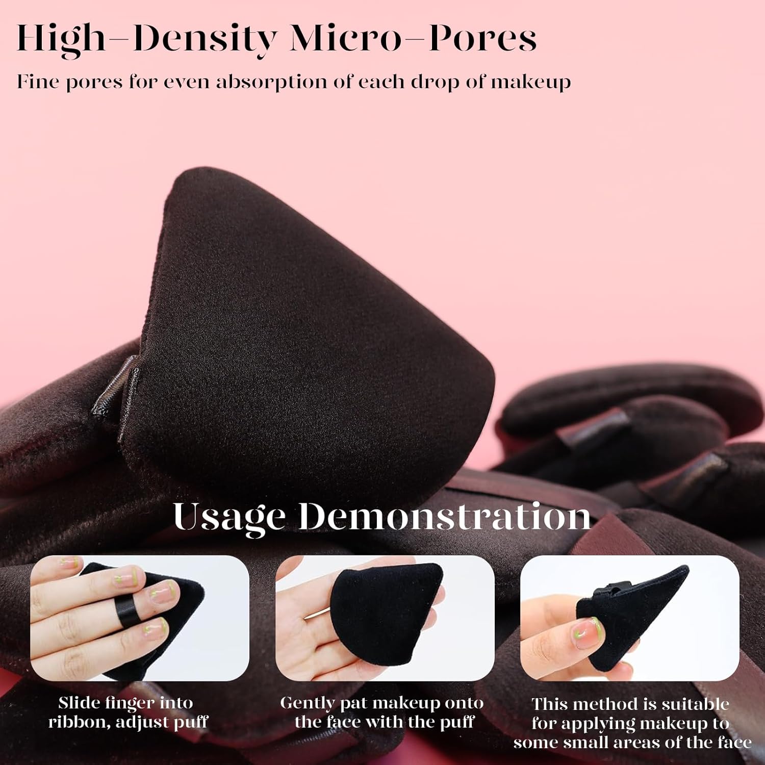 BEAKEY 12pcs Powder Puffs for Face Powder Triangle Powder Puff for Loose and Cosmetic Foundation, Makeup Puff for Contouring, Cloud Kiss Beauty Makeup Tools-GlimoraGlow