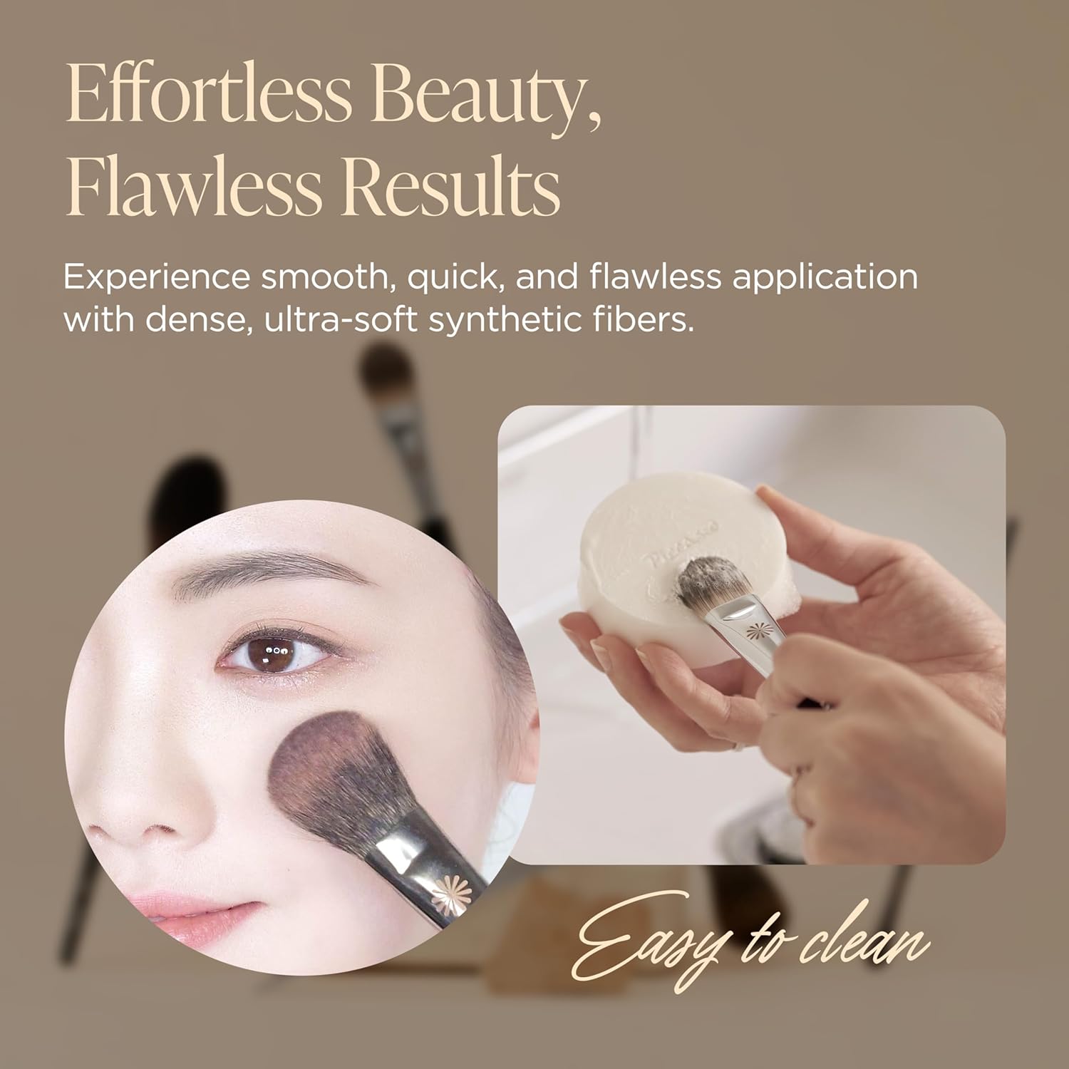 Piccasso 108 Blusher Brush – Soft Gray Squirrel Hair for Smooth and Natural Cheek Makeup, Fluffy Powder Applicator with Excellent Color Payoff, Small Face Brush for Daily Use, Professional Beauty-GlimoraGlow