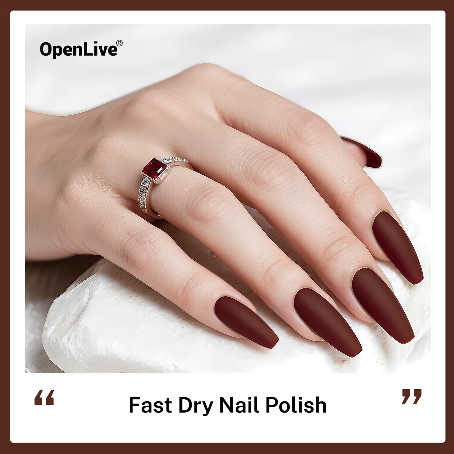 16.5ml Brown Nail Polish Large Volume Quick Drying Nail Polish, Fast Drying and Long Lasting Color Nail Art DIY Home Manicure Gift for Women-GlimoraGlow